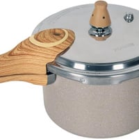 Brinox - Panela de Pressão 4,2L Antiaderente Ceramic Life Pressure com Fundo de Indução - Areia