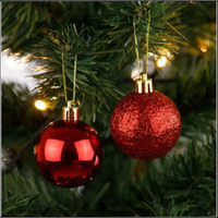 Kit 15 Bolinha De Natal 3cm Fosca Gliter Lisa Enfeite Árvore