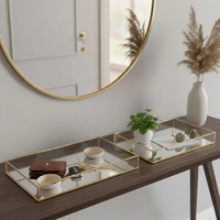 Kit 2 Bandejas Organizadora Multiuso Decorativa Espelhada