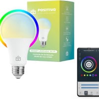 Smart Lâmpada Wi-Fi Positivo Casa Inteligente, Iluminação Branca (Quente e Fria) e RGB