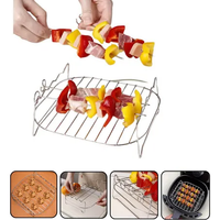 Grelha Multifuncional Para Air Fryer 19cm + Espeto