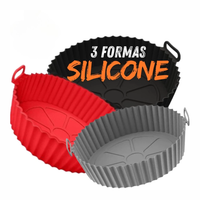 Kit 1/2/3 Formas Silicone Air fryer para sua Cozinha