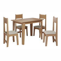 Conjunto de Jantar Sonetto Mesa Retangular 4 Cadeiras