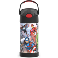 THERMOS Garrafa térmica infantil FUNTAINER, com canudo, 350 ml, Vingadores