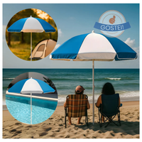 Guarda Sol Praia Piscina Pesca Grande Impermeável Sombrinha