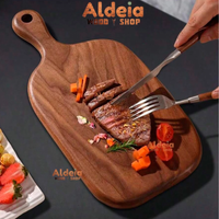 Tábua de Corte Madeira Maciça Carne Madeira Tábua de Churrasco Cozinha