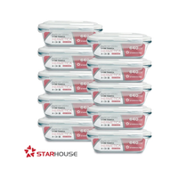 Kit 10 Potes Herméticos Vidro 640ml