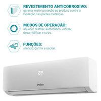 Ar Condicionado Philco 12.000 Btus Quente-frio Pac12qi 220v