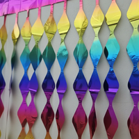 Cortina Metalizada Colorida Decoração Festa Carnaval