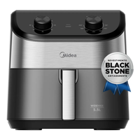 Fritadeira Air Fryer 5,5l Widemax Com Interior De Alumínio 1900w Midea