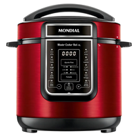 Panela De Pressão Elétrica Digital 6l Mondial Vermelho Master Cooker