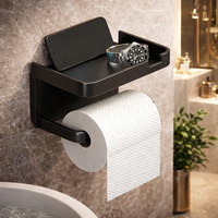Suporte Papel Higiênico Adesivo de Parede com Prateleira Porta Celular