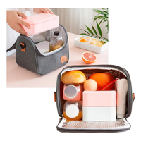 Bolsa Térmica Marmiteira Para Transportar Alimentos Quentes Cor Cinza