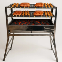 Churrasqueira A Carvão De Inox Portatil