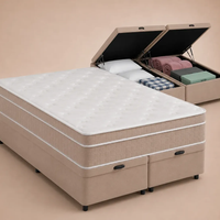Cama Box Queen colchão molas ensacadas e baú