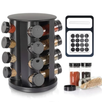 Kit 16 Porta Tempero Condimento Organizador Giratório de Temperos 360°