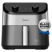 Fritadeira Air Fryer 5,5l Widemax Com Interior De Alumínio 1900w Midea