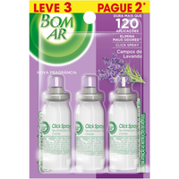 Aromatizador Bom Ar Click Spray Refil Campos de Lavanda