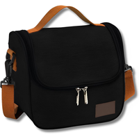 Bolsa Térmica Lancheira com Alça de Ombro para Marmita - Trabalho Academia Escola e Passeios Super Premium (PRETO)