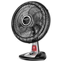 MONDIAL Ventilador 40cm Super Turbo 8 Pás Repelente Líquido, Preto/Prata,