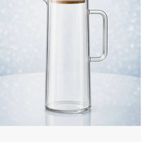 Jarra de Vidro Borossilicato 1,2 L com Tampa de Bambu