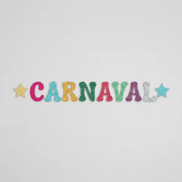 Painel Letreiro Enfeite Decoração Carnaval Colorido