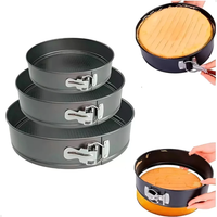 Jogo 3 Peças Forma de Bolo Torta com Fundo Removivel Redonda