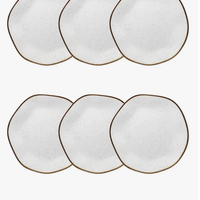 Conjunto 6 pratos de sobremesa Oxford