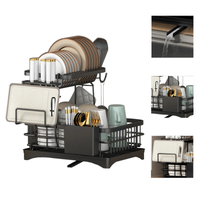 Escorredor De Louça Pratos Em Aço Inox 2 Andar Com Dreno