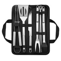 Kit 9 Para Churrasco Profissional Inox Chef Gourmet
