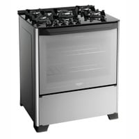 Fogão 5 Bocas Dako Magister Style Mesa de Vidro