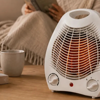Aquecedor Portatil Eletrico Com 2 Niveis De Ventilaçao Com Potencia De 1500w