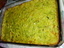 Torta simples de abobrinha verde