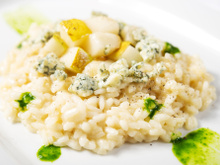 Risoto de pêra com gorgonzola