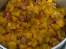 Abóbora Cabotiá com Linguiça