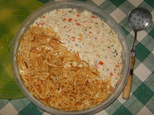 Frango crocante com batata palha (quente ou frio)