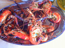 Camarão pitu ao bafo