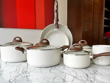 Jogo de panelas de cerâmica 8 peças com 45% OFF: não mancha, dura muito e tem ótimo tamanho