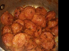 Linguiça na panela de pressão
