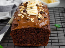 Bolo de chocolate e banana sem açúcar