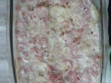 Talharim ao gorgonzola com presunto