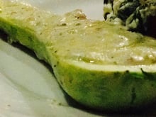 Abobrinha recheada com gorgonzonla