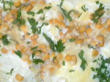 Ninho de macarrão cabelo de anjo com frango