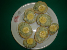 Aperitivo de gorgonzola e banana