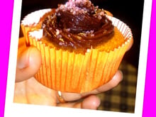 Cupcake ao mel e ganache