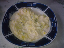 Repolho com creme de leite ou maionese light