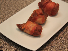 Enroladinho de frango com bacon