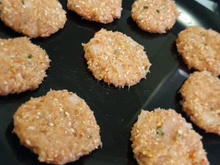 Hambúrguer de frango com aveia