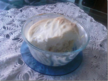 Creme gelado de maçã da vó Lhulhu