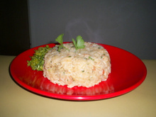 Risoto de camarão com alho poró